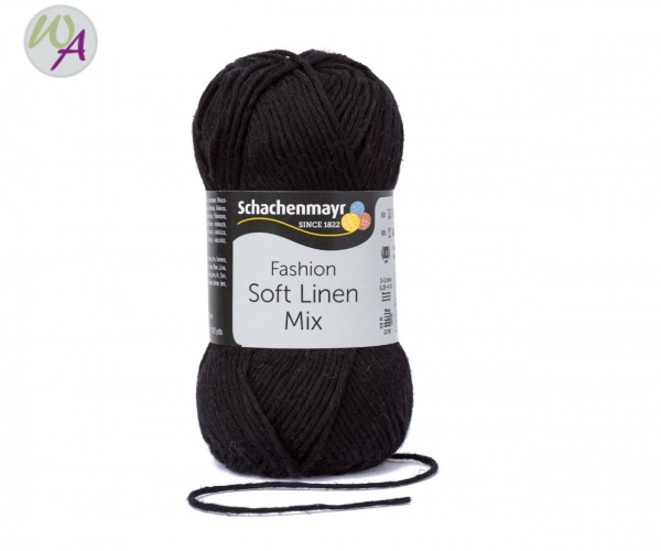 Schachenmayr Soft Linen Mix Farbe 0099 schwarz