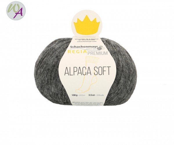 Regia Alpaca Soft Farbe 0095 anthrazit meliert
