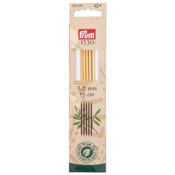 Strumpfstricknadel Bambus 15 cm Prym