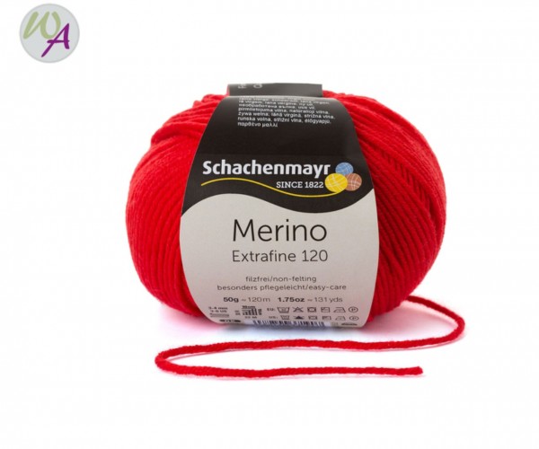Merino Extrafine 120 Farbe 130 tomate