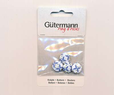 Fenton House 15 mm Stoffknopf blau Gütermann ring of roses Fenton House 15 mm Stoffknopf blau Gütermann ring of roses