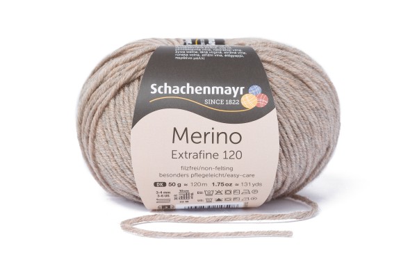 Schachenmayr Merino Extrafine 120 Farbe 104 sand meliert