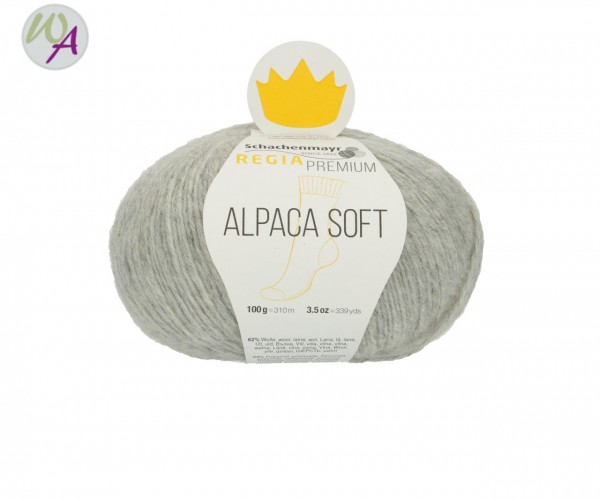 Regia Alpaca Soft Farbe 0090 hellgrau meliert