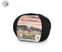 Austermann® Merino Cotton organic Farbe 02 schwarz