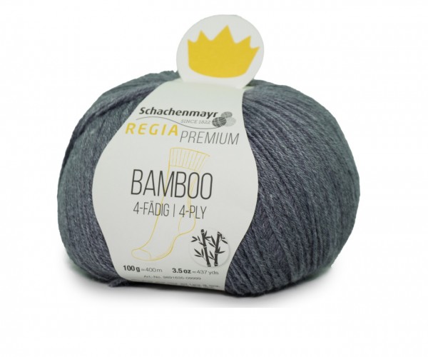 Strumpfwolle Regia Bamboo Premium Sockengarn Farbe 0093 Grey 100g