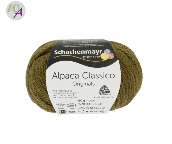 Schachenmayr Alpaca Classico Farbe 0071 oliv