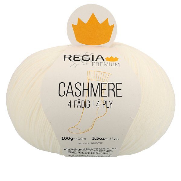 Premium Cashmere Regia Sockenwolle white 0001