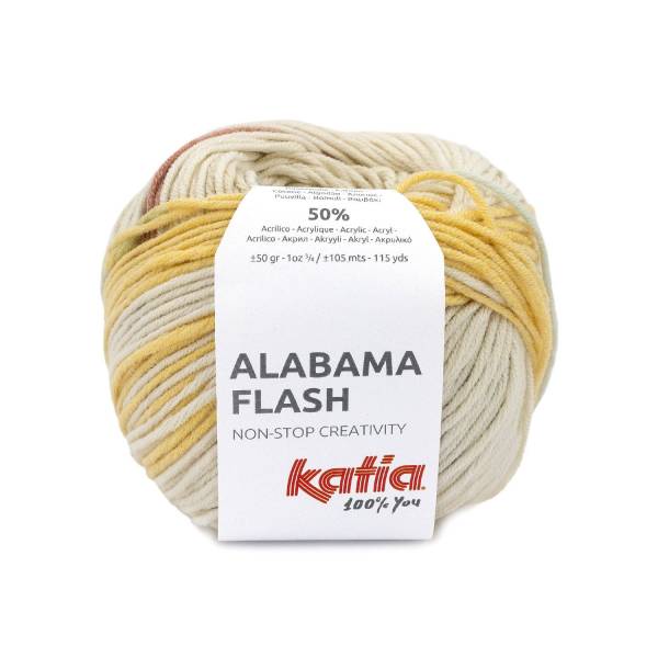 Alabama Flash Katia 107 - Naturweiß-Helljeans-Ocker-Rostrot