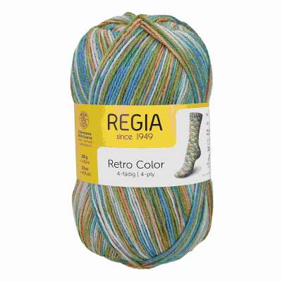 Socken stricken Regia 4-fädig color 100g hippie bus color 1294 Socken stricken Regia 4-fädig color 100g hippie bus color 1294