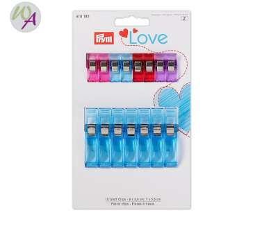 Stoff Clips 2,6cm und 5,5cm, 15 Stück Prym Stoff Clips 2,6cm und 5,5cm, 15 Stück Prym
