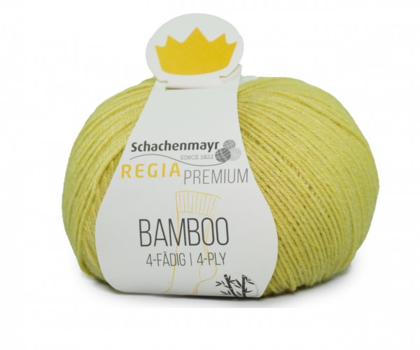 Regia Premium Bamboo 0020 Yellow 100g Sockengarn Strumpfwolle