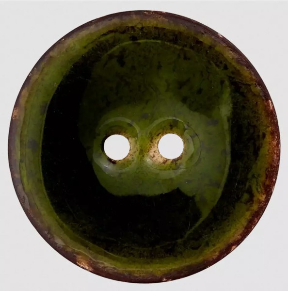 Kokosknopf 2-Loch, dunkelgrün